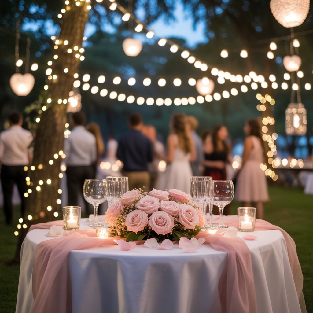 Whimsical Party Decor That Lights Up Every Celebration 12 Whimsical photo booth with floral swing, pastel balloon backdrop, vintage props, and fairy lights, creating a magical scene for guest photos.