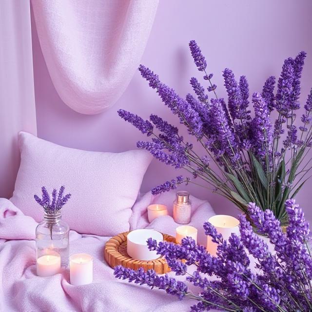Aesthetic Wallpapers That Brighten Your Screen and Your Soul 9 : Lavender chill aesthetic with calming visuals and self-care elements.