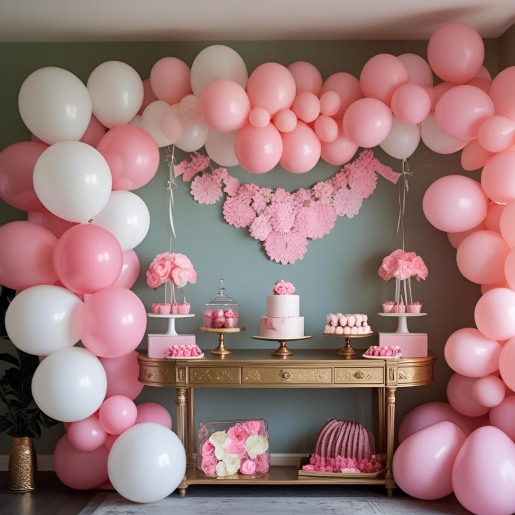 DIY isn’t just about saving money (though it helps!). It’s about creating a space that reflects your story, your love, and your energy. Each element tells a tale—whether it’s the romantic pink & white balloon decor, the vibrant dream room, or the pink & gold dessert table.