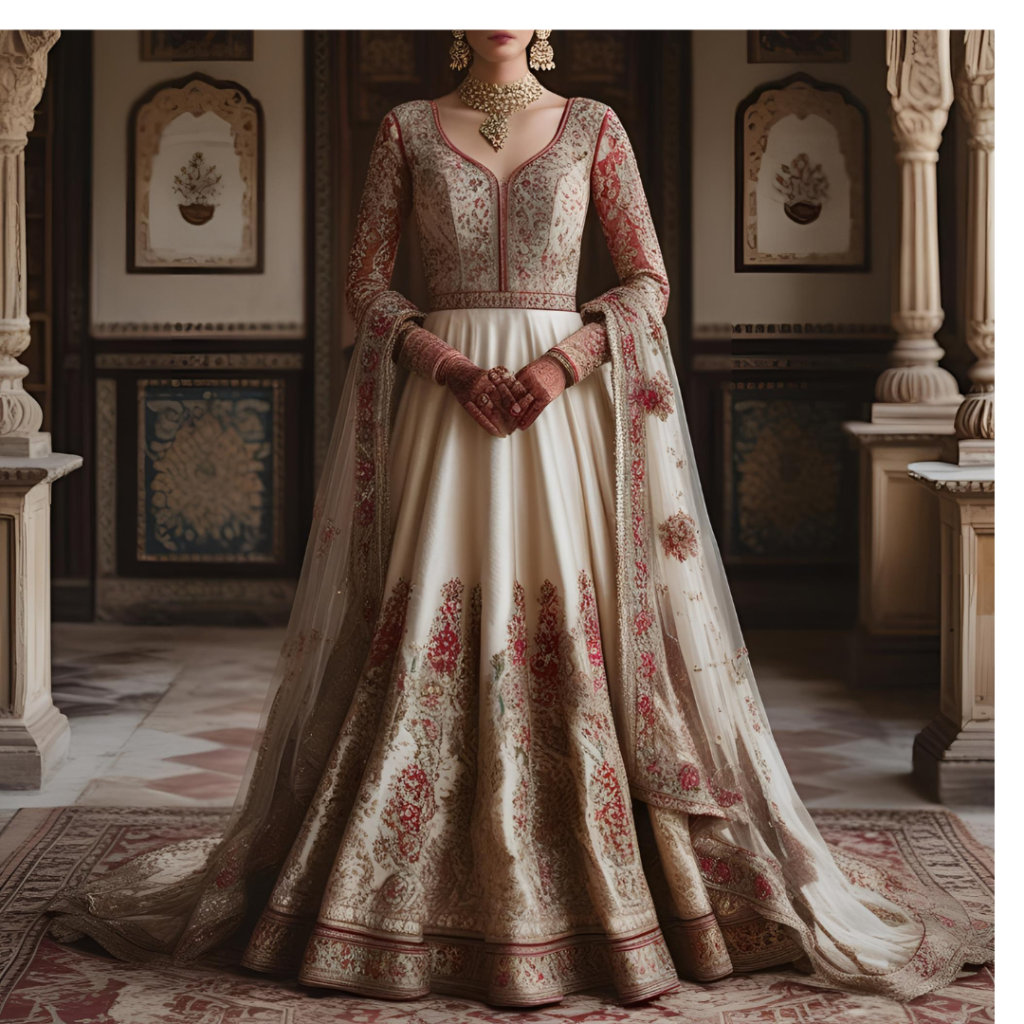 Wedding Dresses Inspired by Fairytales and Pakistani Elegance 8 Fusion bridal wedding dress with Eastern embroidery and Western silhouette"