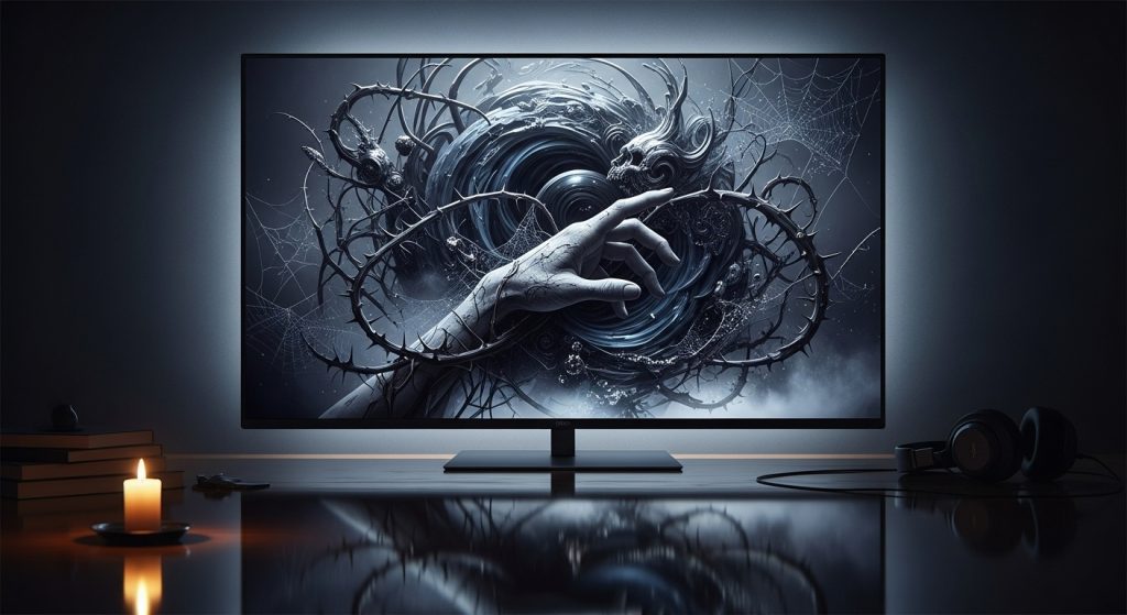 Desktop Wallpaper HD 1080p Laptop Aesthetic Dark Art Stunning Backgrounds 10 An HD 1080p aesthetic dark art wallpaper that transforms the screen into a moody artistic canvas, blending technology with creativity.