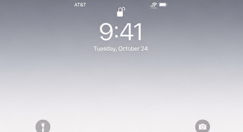 Aesthetic Wallpaper Backgrounds for iPhone HD & Minimal Styles 4 iPhone lock screen with soft gradient minimal wallpaper in white and light gray shades with subtle texture