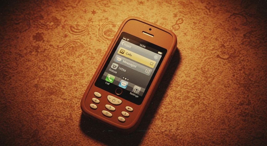 Vintage 90s Retro Brown iPhone 90s Aesthetic Wallpaper Designs 5 “90s aesthetic wallpaper featuring a retro brown iPhone with vintage tones, nostalgic textures, and warm brown color palette for a stylish throwback look.”