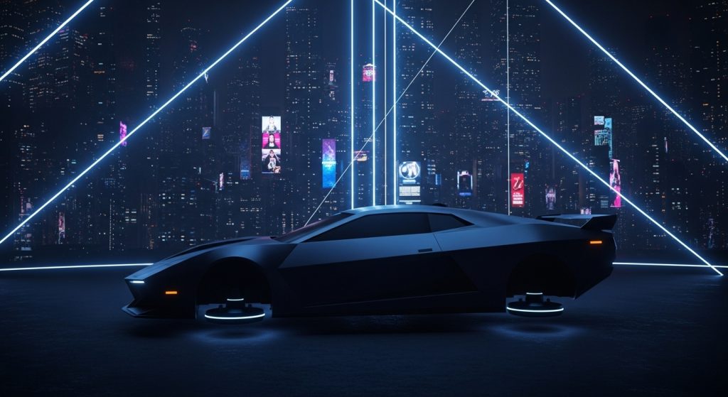 Laptop Wallpaper Aesthetic High Quality Desktop HD 1920x1080 Dark Cars 9 Laptop wallpaper aesthetic of a dark futuristic car under glowing neon blue lines, cyberpunk 1920x1080 HD background.