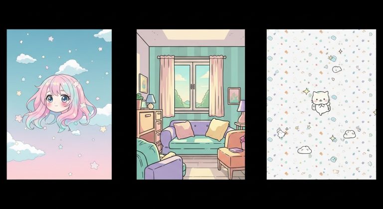 Cute wallpapers for iPhone background with pastel, anime, cartoon, and minimal aesthetic styles in HD.”