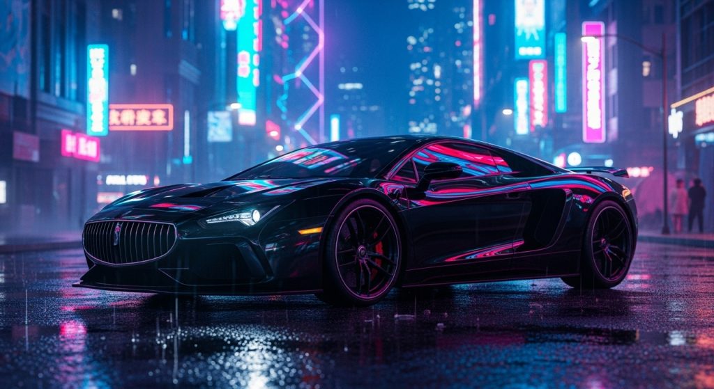 Laptop Wallpaper Aesthetic High Quality Desktop HD 1920x1080 Dark Cars 2 Luxury sports car in midnight black under neon city lights, cinematic 1920x1080 laptop wallpaper aesthetic in ultra-HD clarity.
