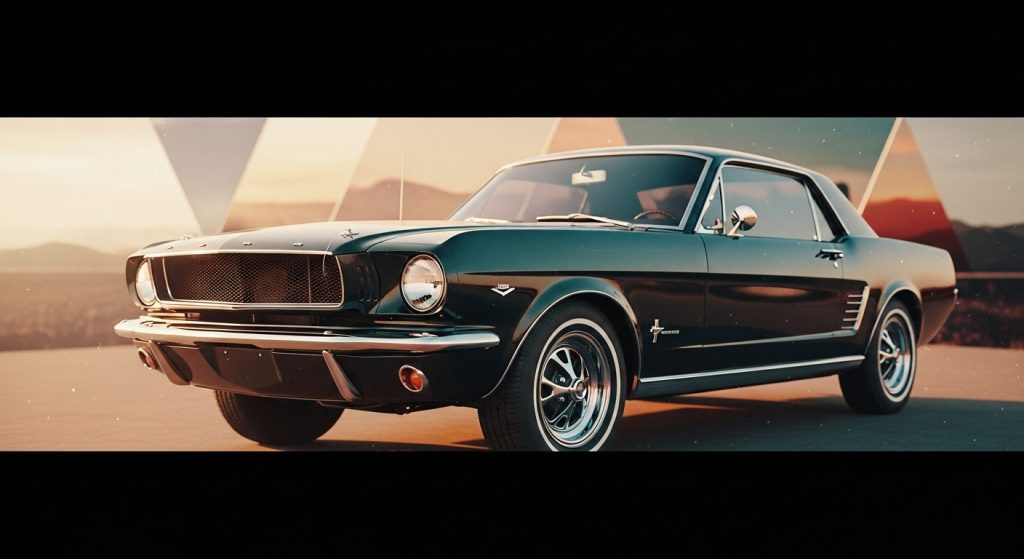 Laptop Wallpaper Aesthetic High Quality Desktop HD 1920x1080 Dark Cars 8 Laptop wallpaper aesthetic featuring a vintage dark Mustang with chrome details, retro HD 1920x1080 background style.