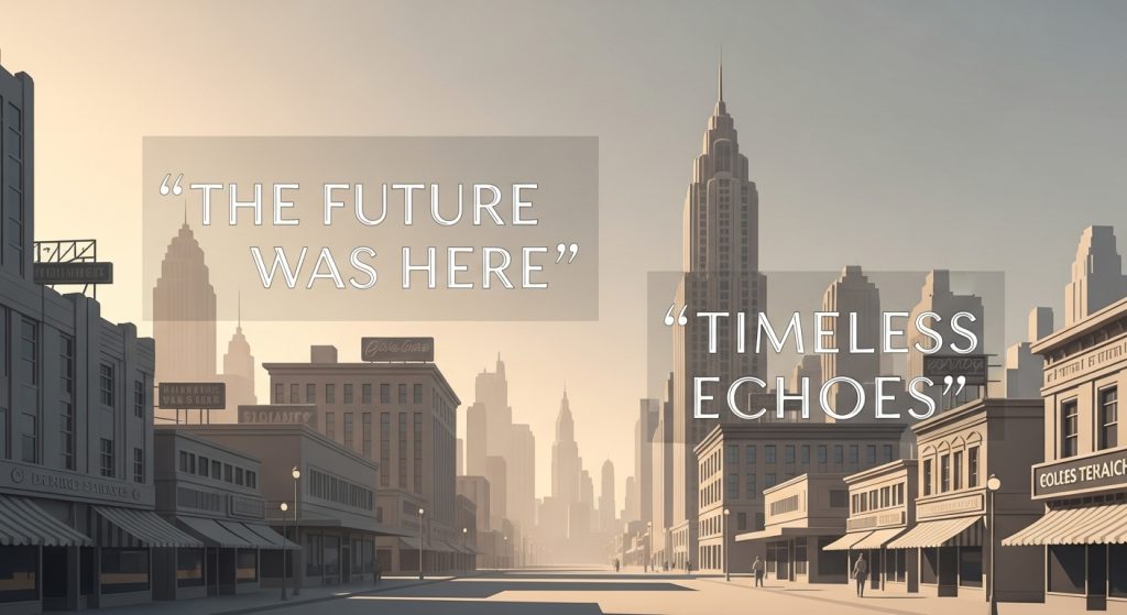 Top Aesthetic iPad Wallpapers for a Minimal & Stylish Look 5 t: Captivating retro cityscape in soft neutrals with quote overlays, warm beige and grey gradients, and gentle lighting for a peaceful yet stylish atmosphere