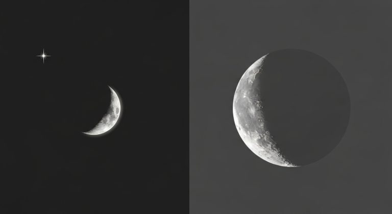 “iPhone lock screen featuring an aesthetic moon wallpaper with dark minimal background for a stylish and calming look.”