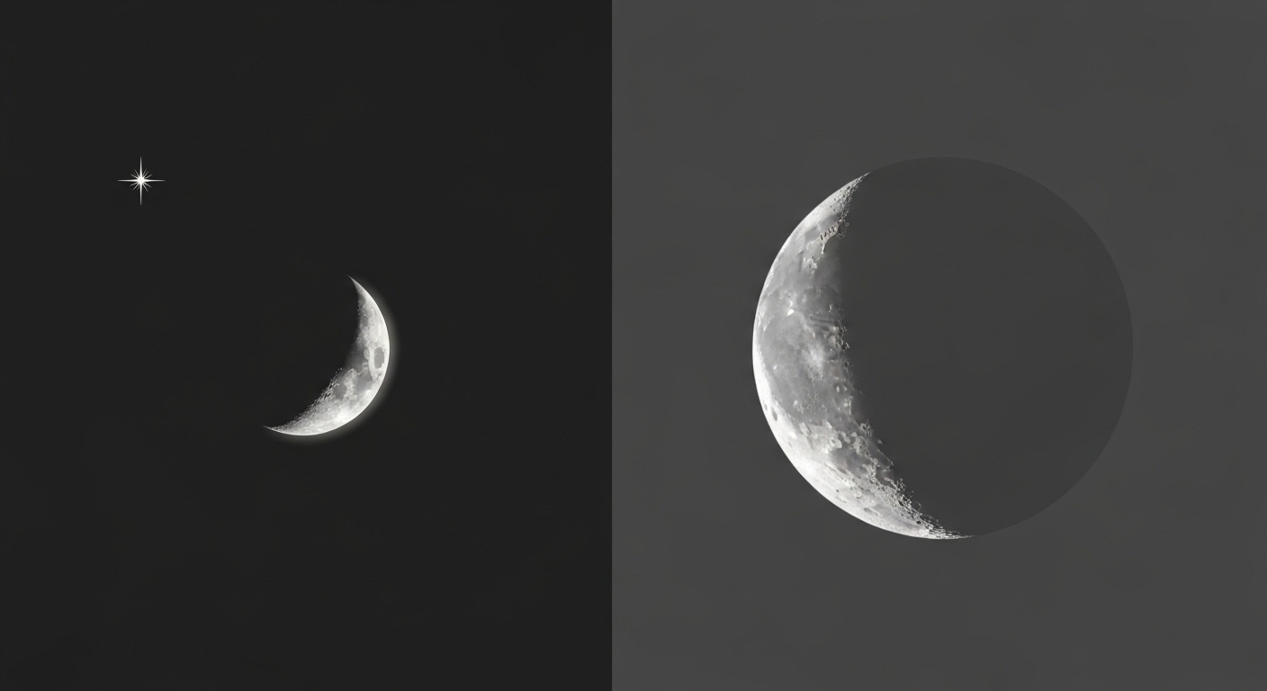 “iPhone lock screen featuring an aesthetic moon wallpaper with dark minimal background for a stylish and calming look.”