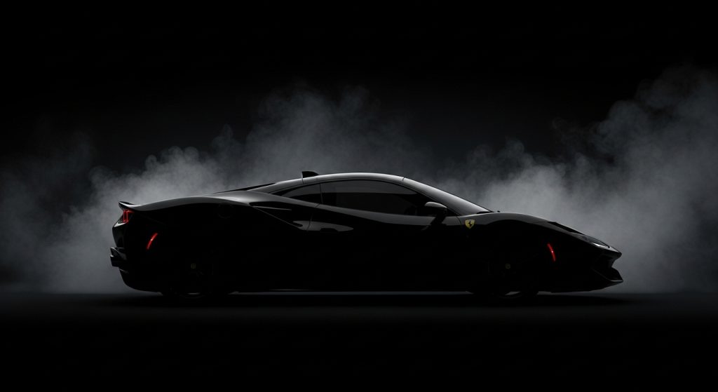 Laptop Wallpaper Aesthetic High Quality Desktop HD 1920x1080 Dark Cars 6 Minimalist laptop wallpaper aesthetic featuring a black sports car silhouette against a smoky dark background, sleek and stylish design.