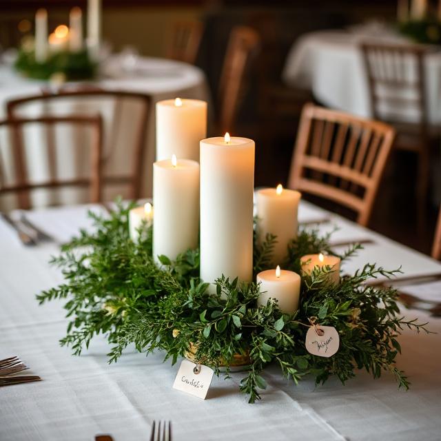 Home Celebration Decor Ideas That Turn Spaces into Moments 9 DIY festive table centerpiece for birthday or celebration with candles and greenery in home decor setup.
