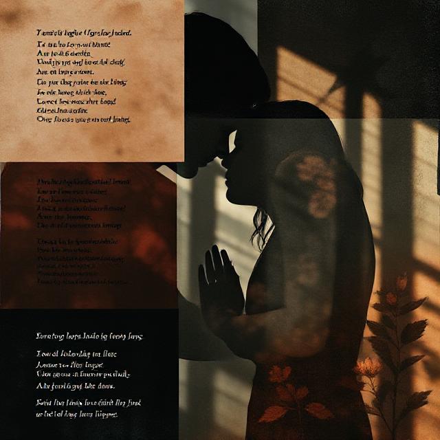 Aesthetic Wallpapers That Brighten Your Screen and Your Soul 5 Aesthetic collage showing unrequited love through poetry, shadows, and moody tones.