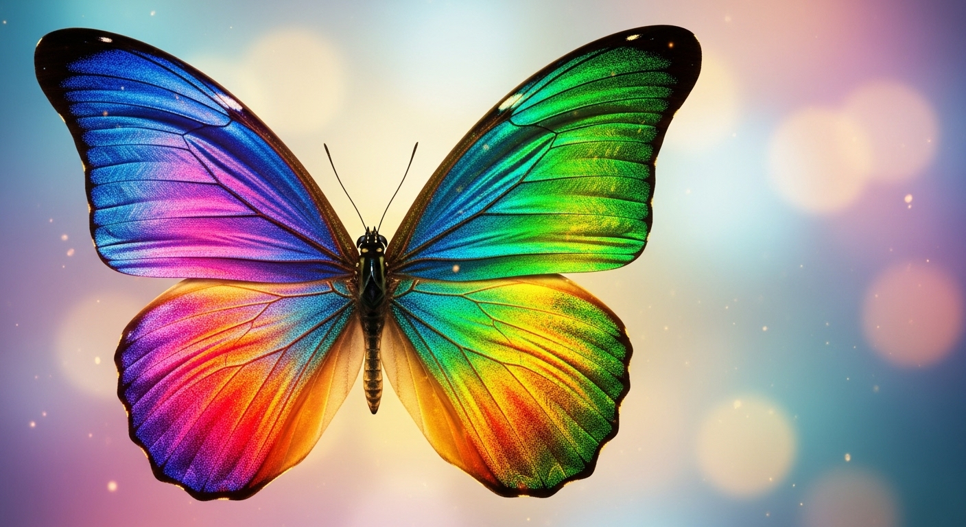 "Butterfly aesthetic wallpaper for iPhone in HD with elegant, colorful wings and dreamy background"
