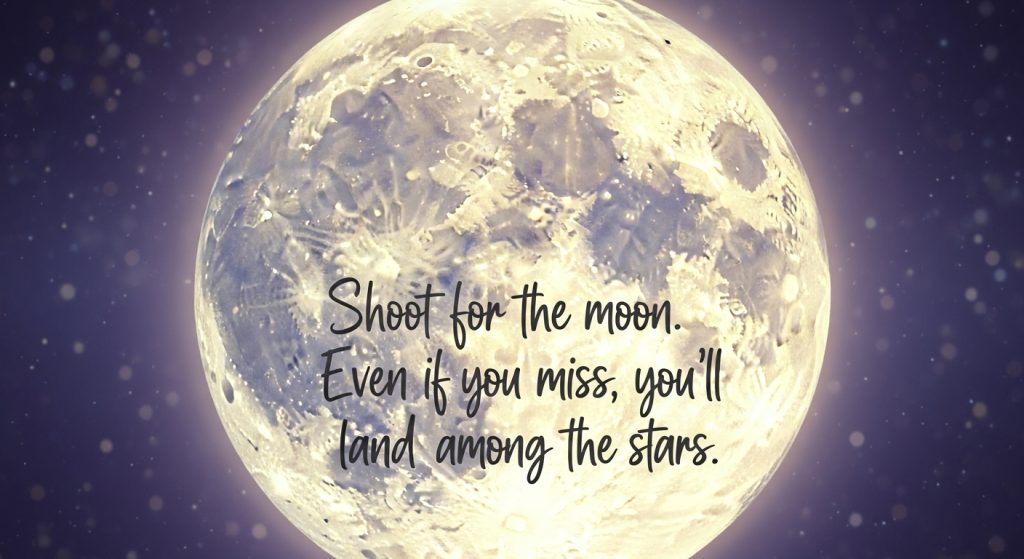 Aesthetic Wallpaper Background Moon Dreamy HD Night Sky Backdrops 11 A customized moon wallpaper with soft light, handwritten-style motivational quote placed under the moon.