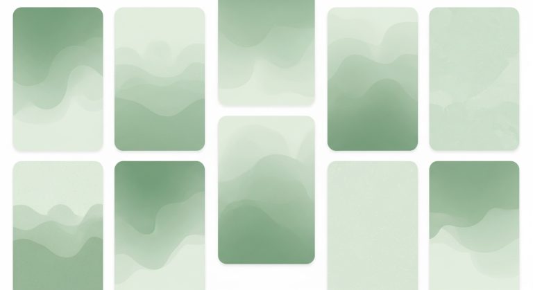 Pastel green aesthetic wallpapers with calm and minimal iPhone backgrounds, featuring soft tones for a refreshing screen look.
