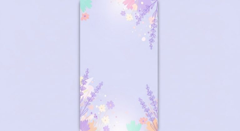 “Soft pastel lavender aesthetic wallpaper for iPhone with dreamy minimal design, calming tones, and elegant floral accents – perfect for a soothing digital background.”