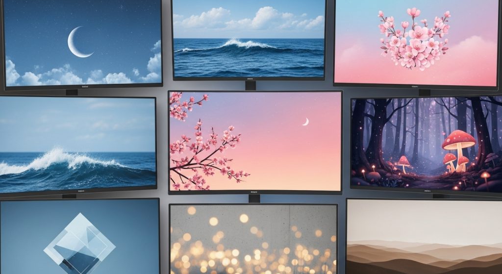 Aesthetic Wallpaper Backgrounds for PC – Minimal, Cute & HD Designs 4 This image has an empty alt attribute; its file name is Whisk_7e2a44baa8-1024x559.jpg
