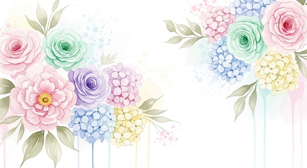 Aesthetic Flower Wallpapers Best Floral Backgrounds for iPhone & Android 2 A soft, elegant iPhone wallpaper with pastel flowers in watercolor style, creating a dreamy aesthetic background.