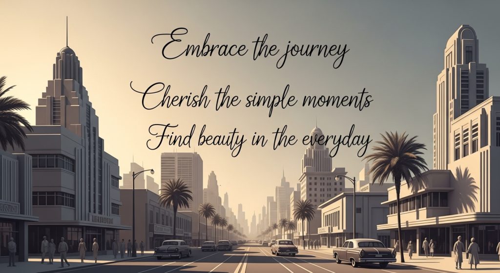 Top Aesthetic iPad Wallpapers for a Minimal & Stylish Look 4 Image Prompt: Create a captivating scene of a retro cityscape in soft neutrals with quote overlays, in warm gradients of beige and grey, eye-catching with gentle lighting for a peaceful yet stylish atmosphere.