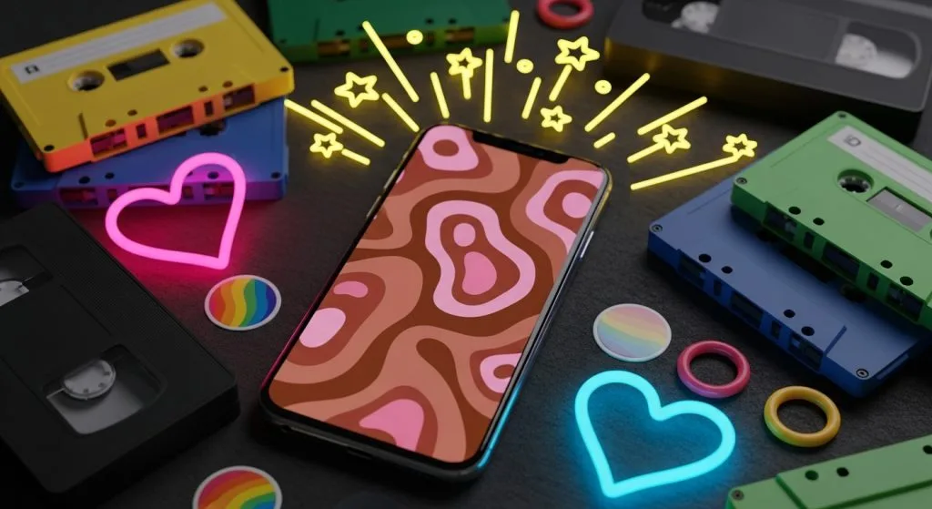 Vintage Retro Brown & Pink iPhone Wallpaper Aesthetic 8 Whisk 2609ea535429057ab4d43b92f21c9e5ddr