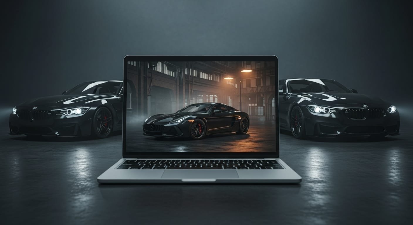 Laptop Wallpaper Aesthetic in High Quality HD 1920x1080 featuring dark luxury cars under moody lighting — sleek, cinematic, and stylish for desktop screens.
