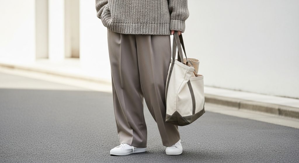 The Ultimate Guide to Outfits: How to Build Stylish Looks for Every Day 23 : Comfortable weekend outfit with knitwear and trousers.