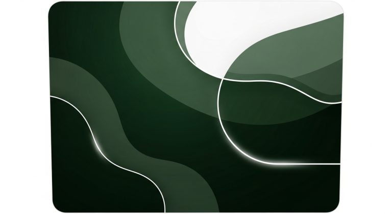 Elegant laptop wallpaper HD 1080p in aesthetic dark green and white tones, featuring a minimalist modern design with soft contrasts and calming visual balance — perfect for a stylish and serene digital workspace.