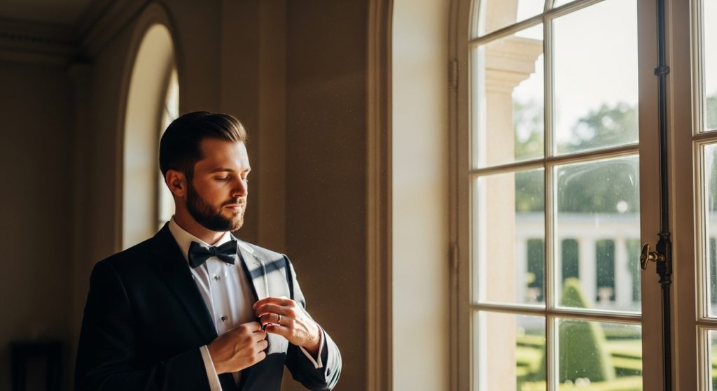 Groom Suits: Timeless Styles That Define Wedding Elegance 1 Whisk 358cae40d334cb5a0804d455c3f74516dr