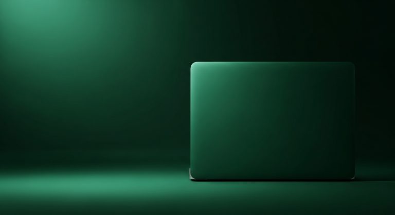 Moody dark green aesthetic wallpaper in HD 1080p with rich emerald hues, soft lighting, and minimalist depth — a stylish and sophisticated background for laptops.