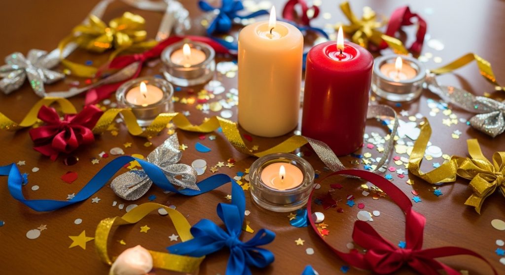  Small finishing touches used in stylish party decor.