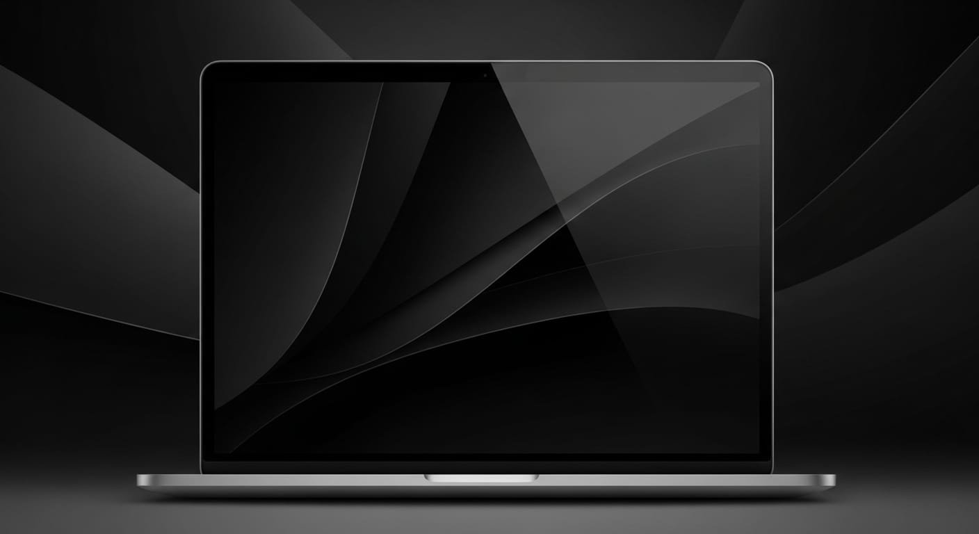 Elegant dark aesthetic laptop wallpaper in HD 1080p featuring smooth gradients, minimalist composition, and a refined modern vibe for a simple yet stylish look.