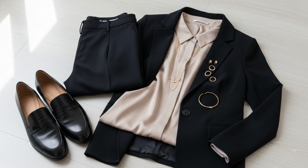 The Ultimate Guide to Outfits: How to Build Stylish Looks for Every Day 21 Workwear outfit with tailored basics.