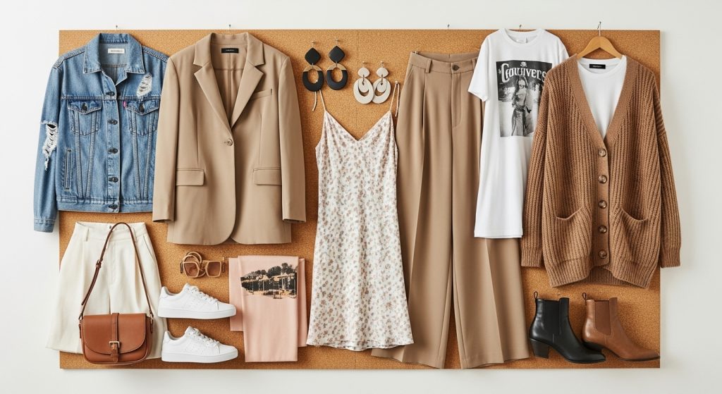 The Ultimate Guide to Outfits: How to Build Stylish Looks for Every Day 2 Aesthetic fashion moodboard showcasing different style categories.