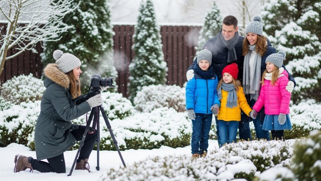  Planning and capturing a winter-themed photo shoot with creative angles.