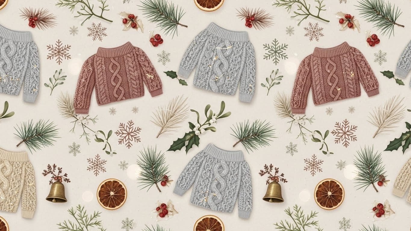 Warm and timeless Christmas wallpaper featuring cozy winter elements, soft neutral and festive tones, gentle lighting, and elegant seasonal details that create a comforting, stylish holiday atmosphere.