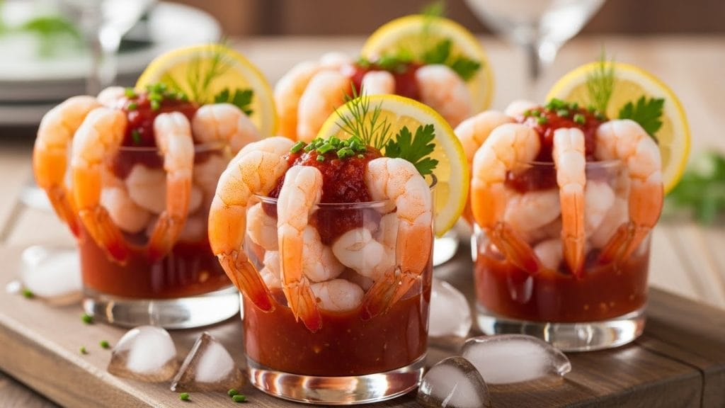 Elegant shrimp cocktail cups for luxury celebrations