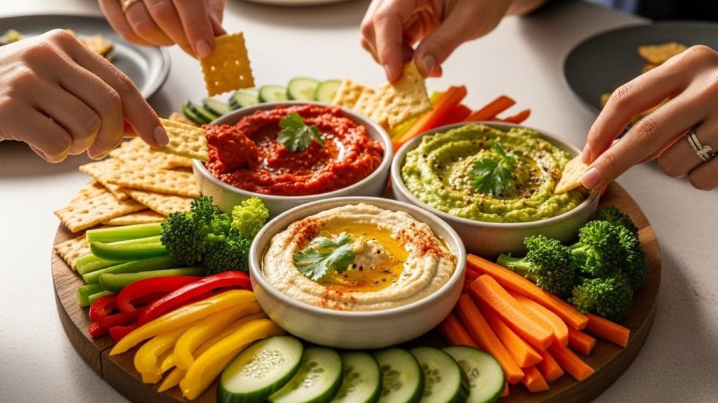  Vegetarian dips and spreads for New Year social snacking