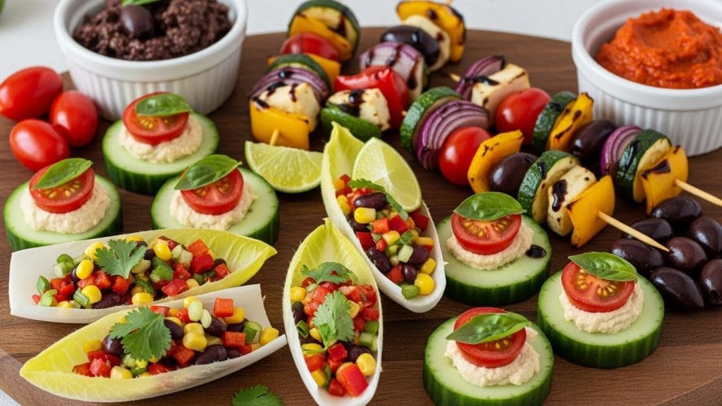  Fresh vegetarian appetizer bites adding balance and color to New Year’s table