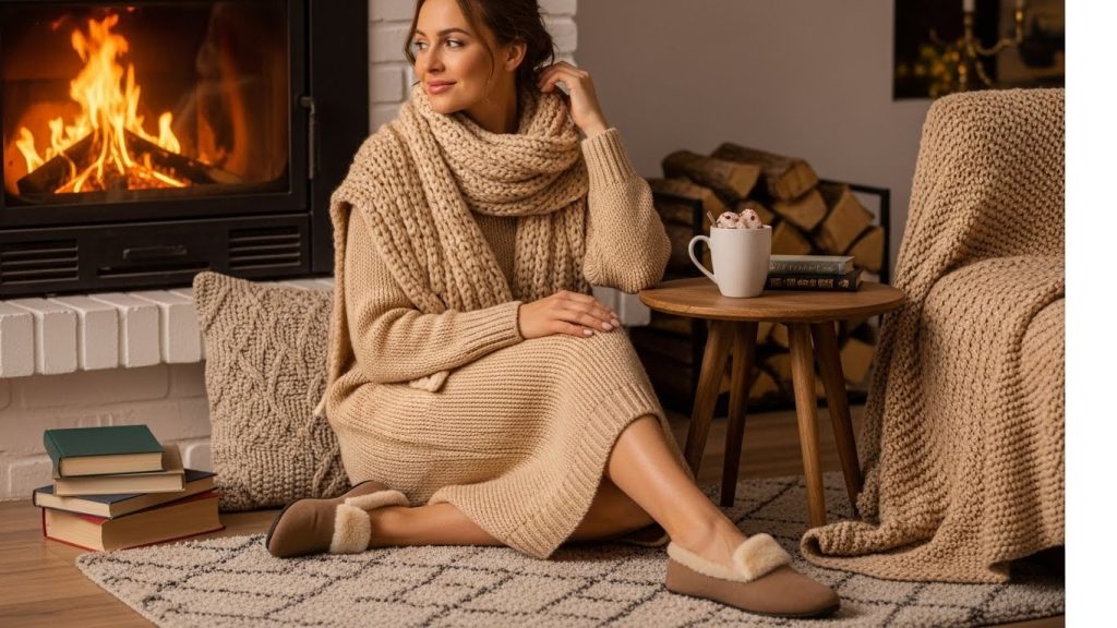 Casual yet stylish home celebration outfit for Christmas and New Year