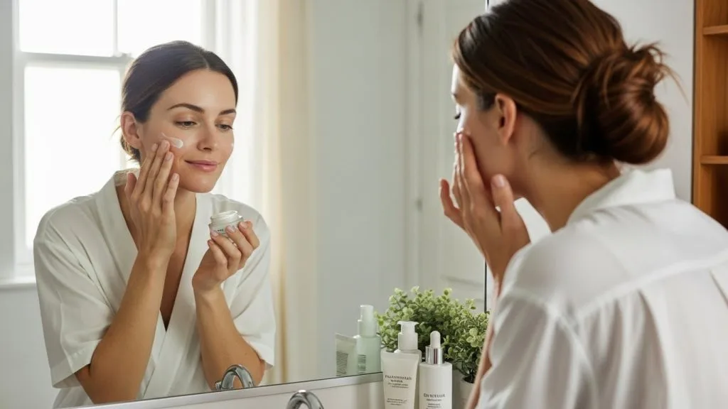 Skin preparation with lightweight moisturizer for long lasting party makeup