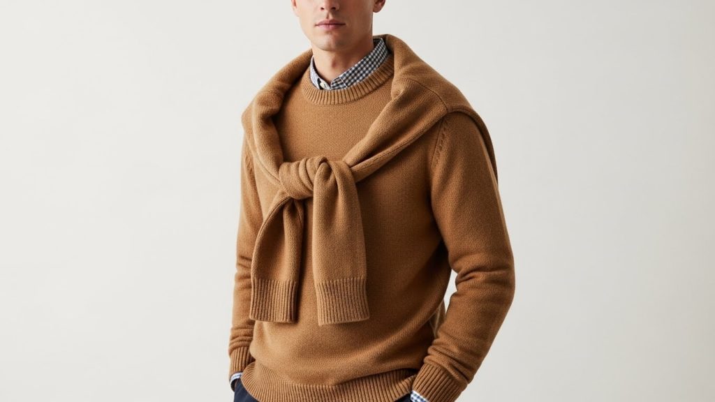  Classic knitwear layering featured in men’s fashion guide