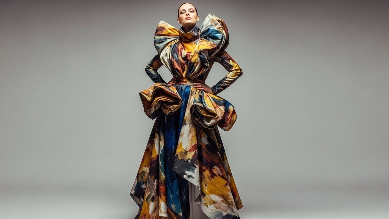 Clothing as a canvas showcasing the artistic evolution of fashion through creative design