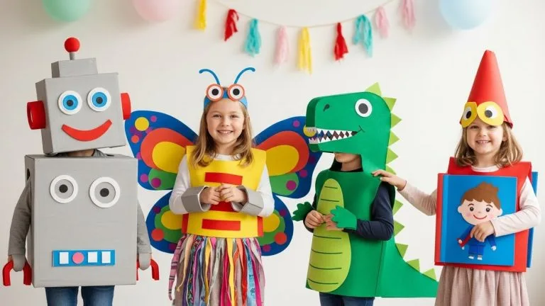 Homemade costume ideas for kids made with simple materials that bring joy and big smiles