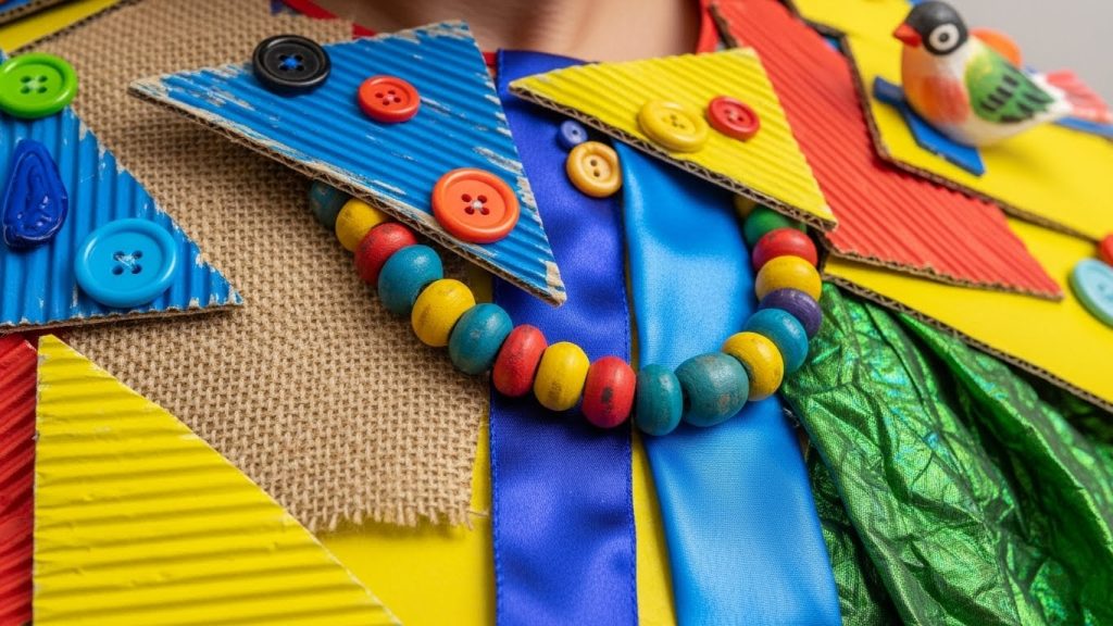 Polished homemade kids costume details