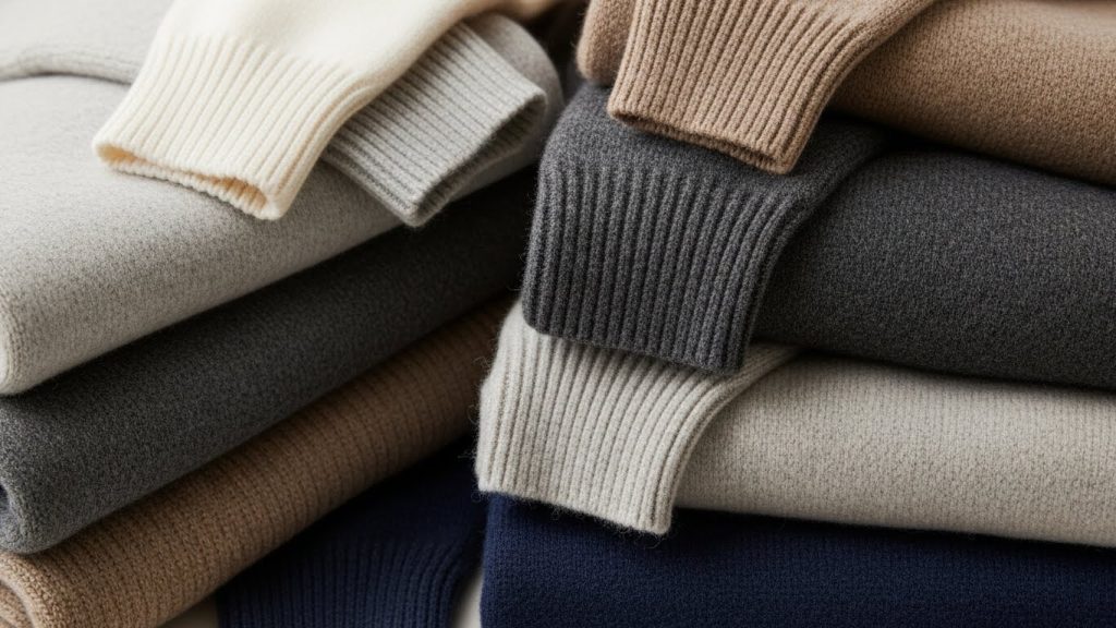 European winter knitwear including wool and cashmere sweaters