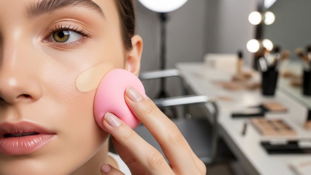 Light coverage base makeup for a fresh and natural party look