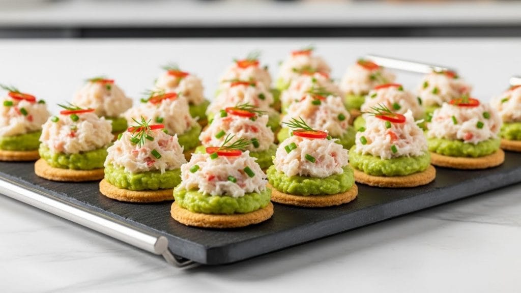 Crab and avocado bites for elegant celebrations