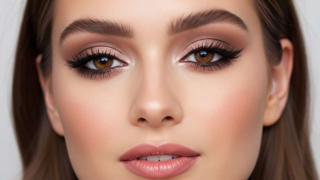 Simple and polished eye makeup suitable for party celebrations