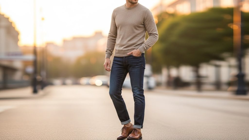 Dark denim jeans as a timeless piece in men’s fashion guide